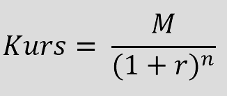 Abbildung der Formel zur Bewertung einer Nullkuponanleihe