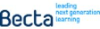Becta logo with "leading next generation learning" in light blue text.
