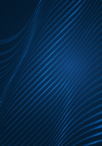 Blue background with wavy, light blue diagonal lines.