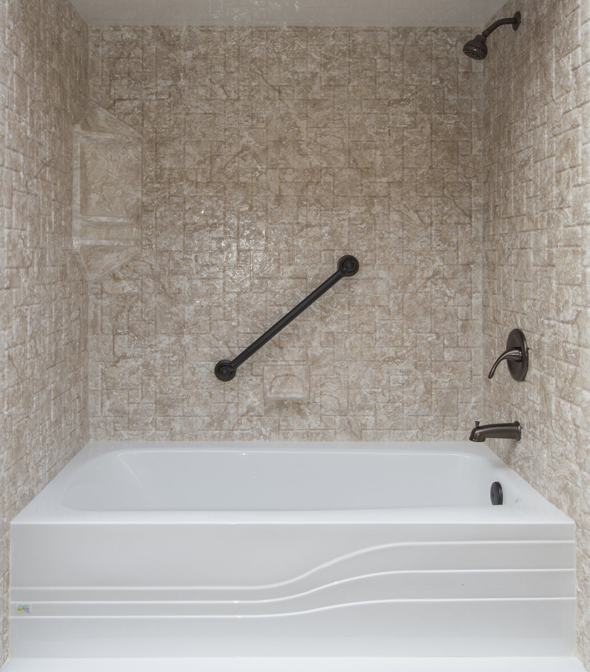 Acrylic Bath Tub With Grab Bar