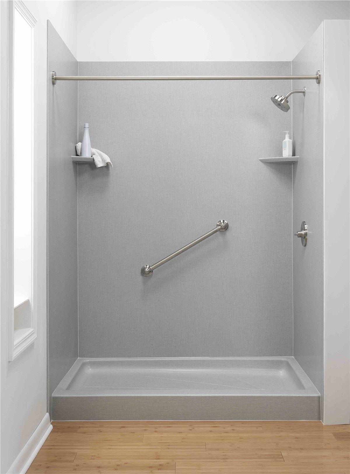 Walk in Shower with Grab Bar