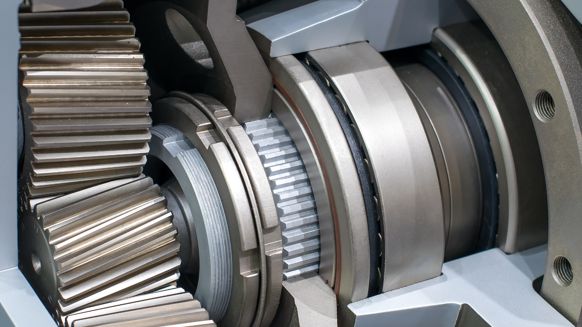 A close up of the inside of a gearbox