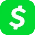Cash App logo: white dollar sign on a green square background.
