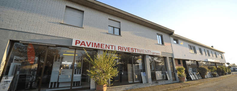 ingresso di un negozio di pavimentazioni
