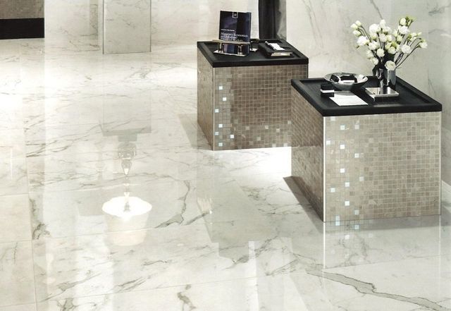 pavimento in ceramica effetto marmo lucido