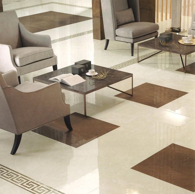 arredo contract e pavimento in ceramica con decorazioni