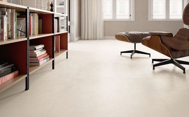 pavimento in ceramica color panna