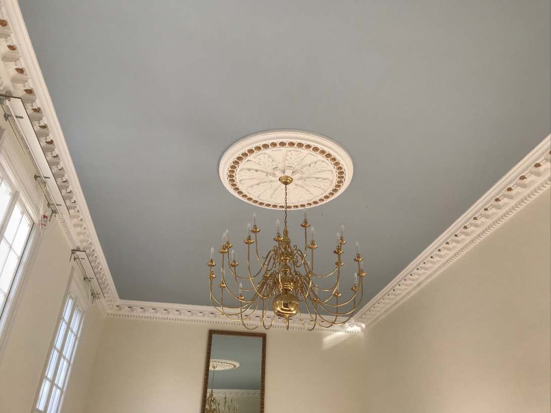 painting work completed of the ceiling