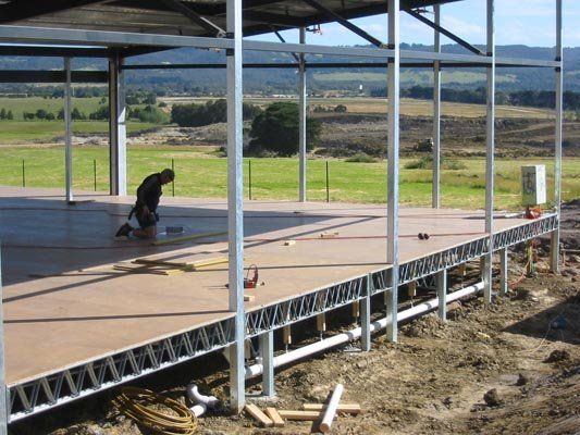 man working on floor