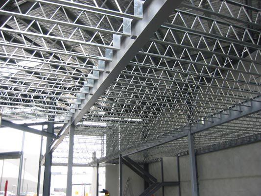 steel roofing in warehouse