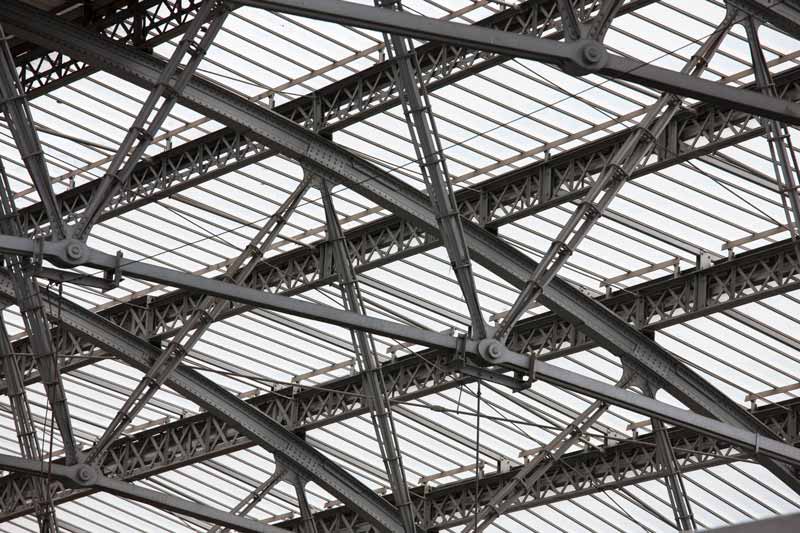 close up of steel structure