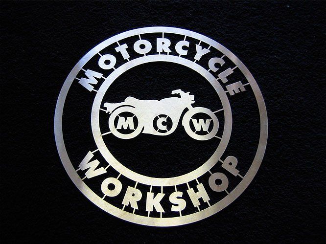 metal motorcycle workshop sign