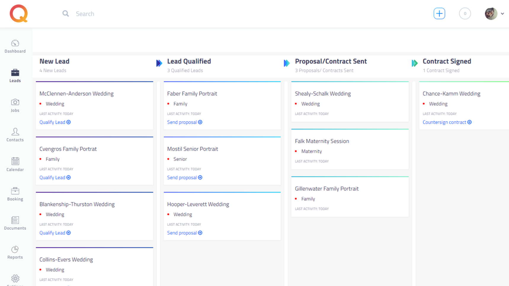 A screenshot of a dashboard on a computer.