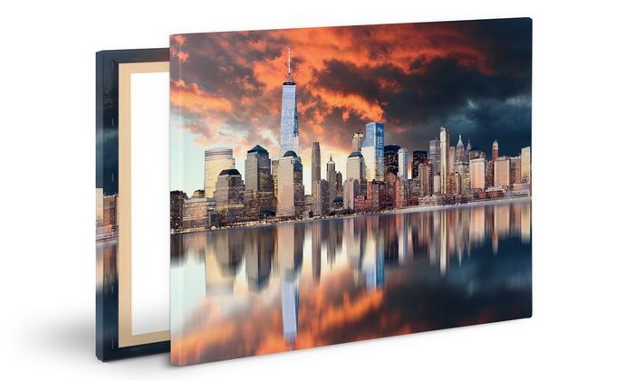 Stampa su tela rettangolare raffigurante