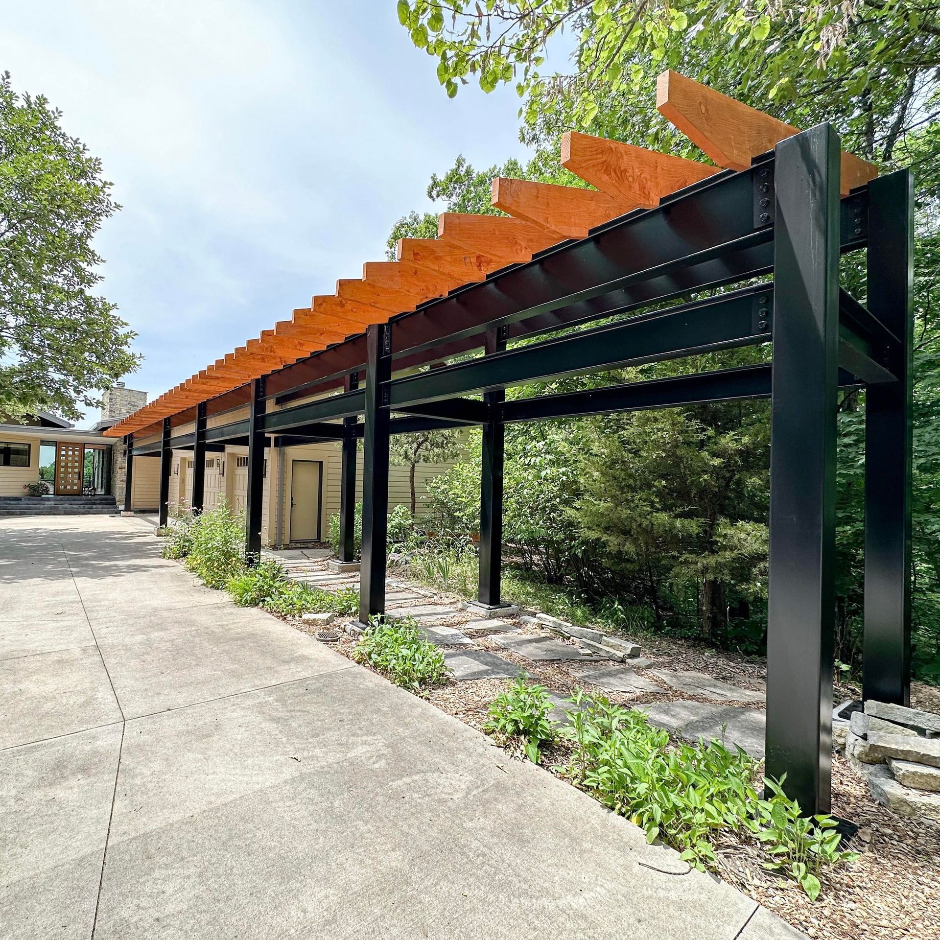 Build a Pergola With Solid Steel & Powder Coating From Merit Welding in Mid-Missouri.