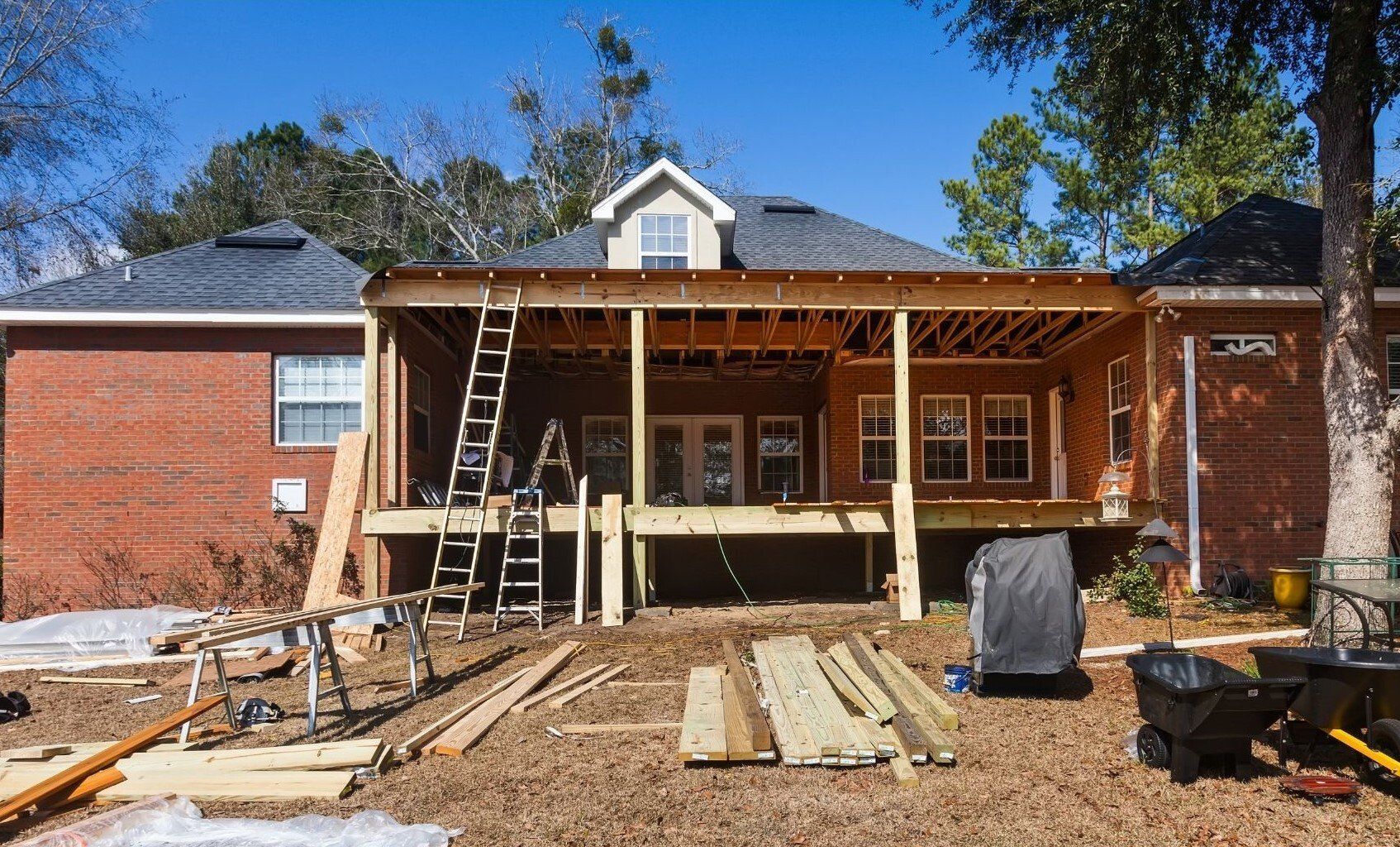 Home Addition on south elevation