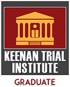 A logo for the keenan trial institute graduate.