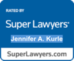A blue sign that says `` super lawyers '' on it.