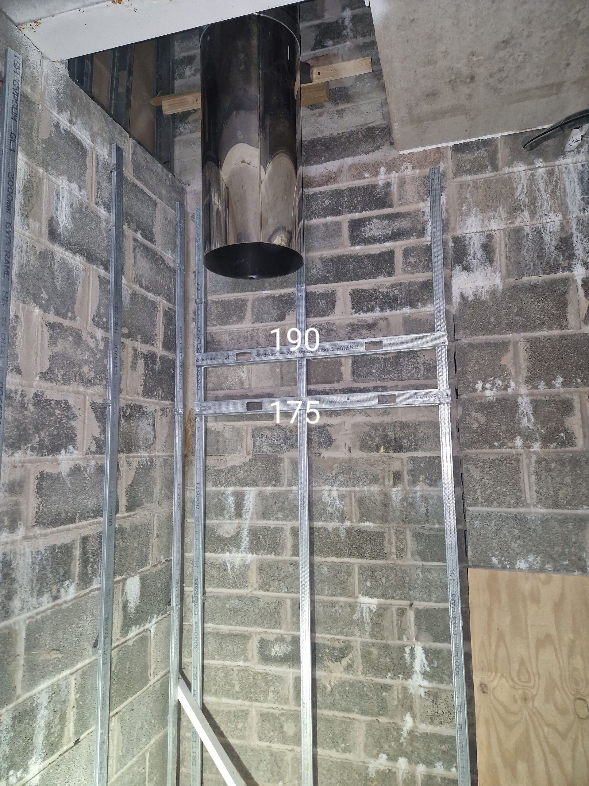 Securing the Damper during First Fix Installation of strong back for damper
