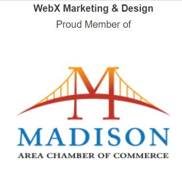 A logo for the Madison area chamber of commerce