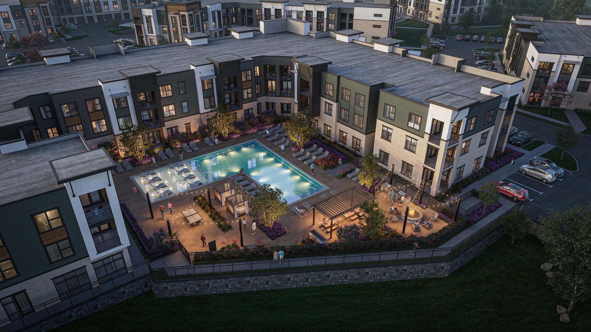 The Kimberly - pool view at dusk