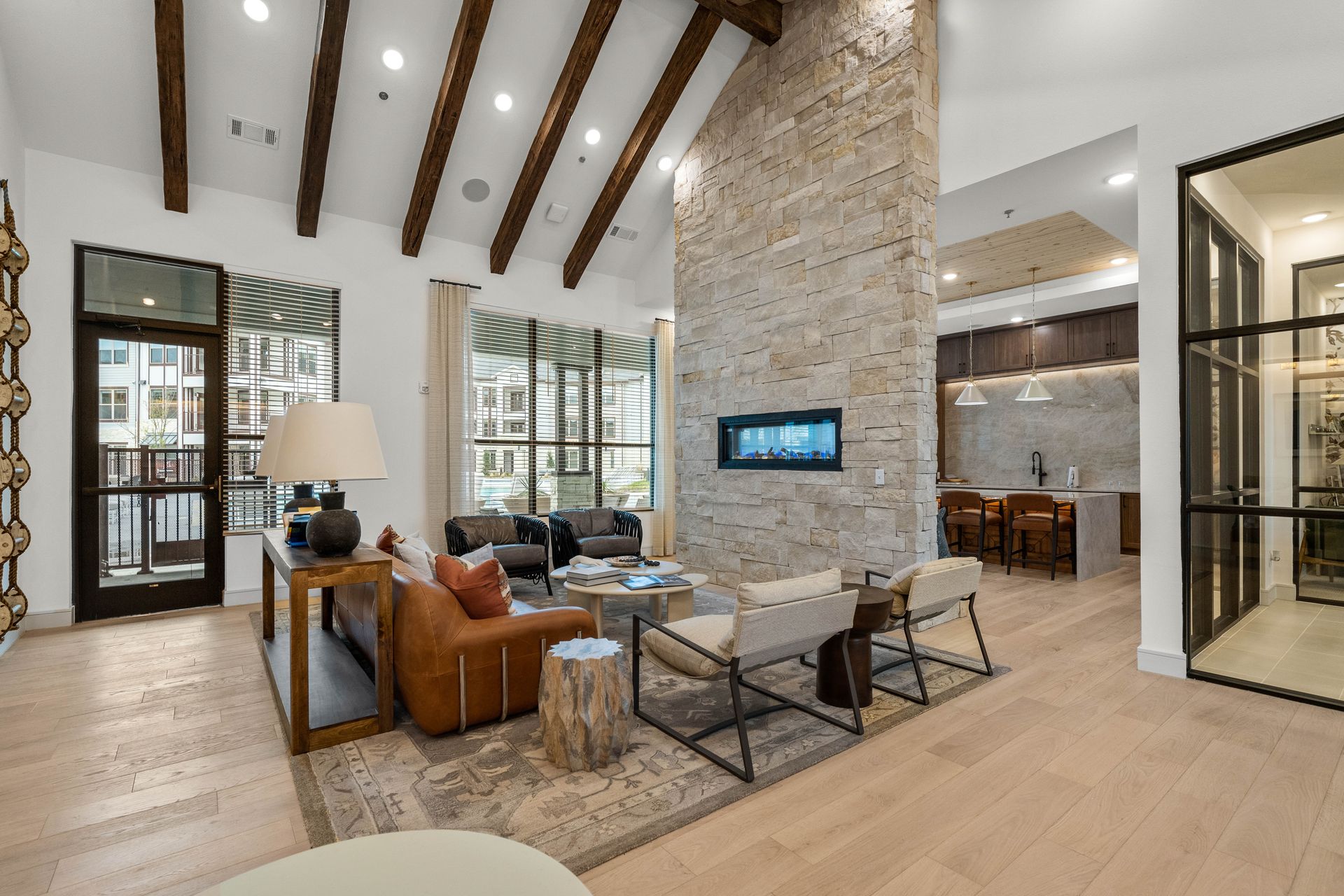 The Riley at Burleson Apartment Homes - clubhouse living room