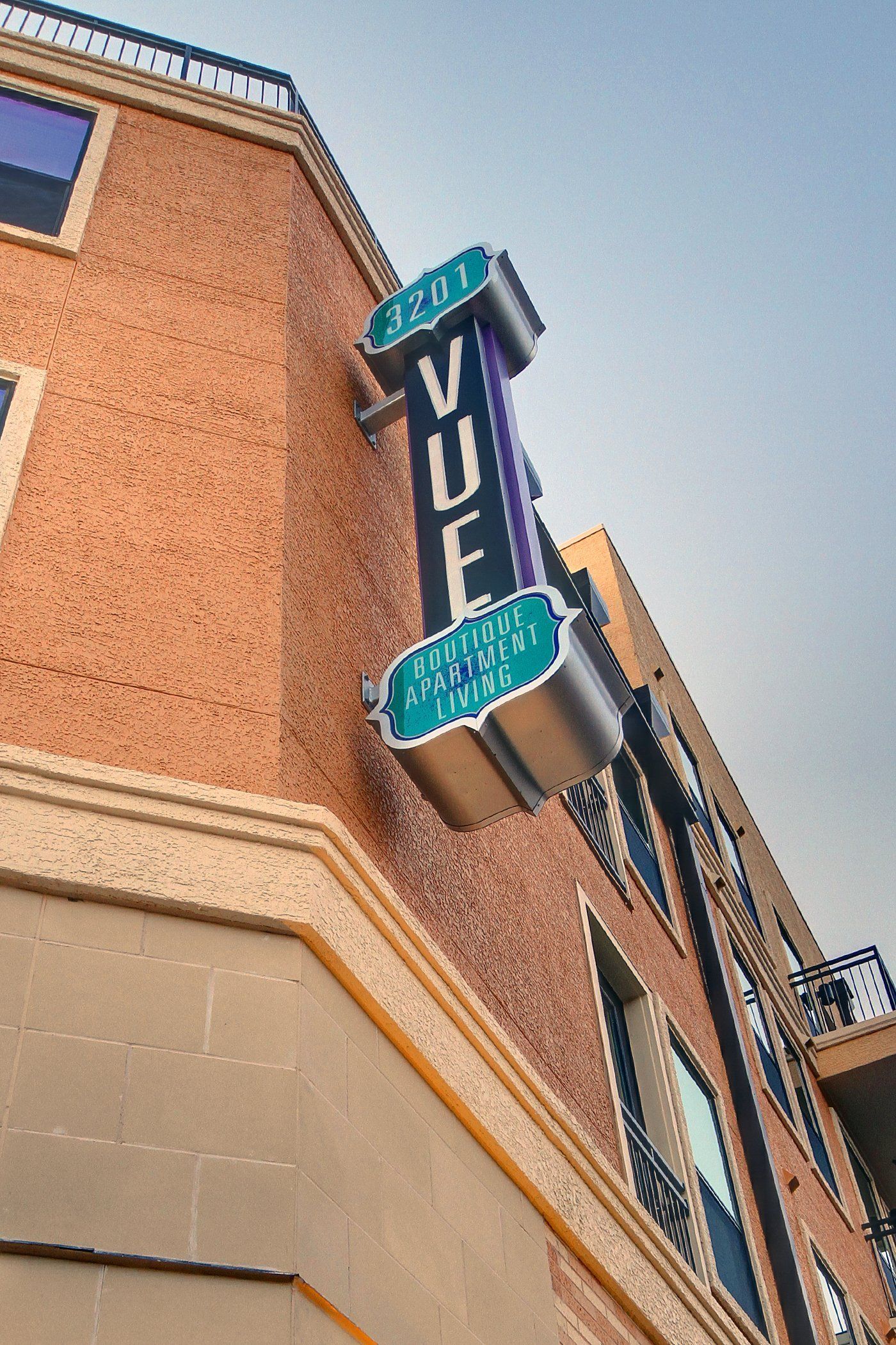 The Vue at TCU - exterior sign