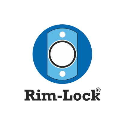 The rim-lock logo is a blue circle with a white circle in the middle.