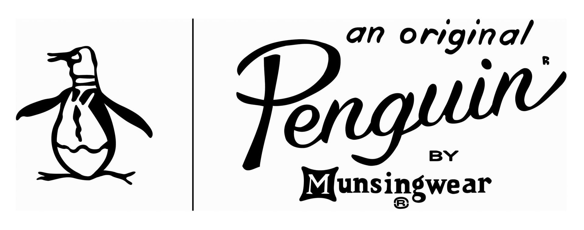 A black and white logo for an original penguin by munsingwear