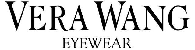 The vera wang eyewear logo is black and white on a white background.