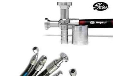 Un juego de herramientas metálicas para desconectar la línea de combustible, con mango negro sobre fondo blanco.