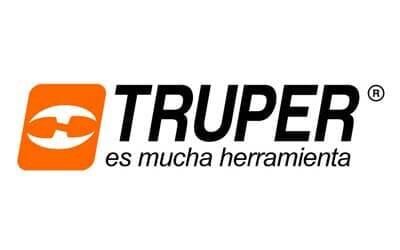 TRUPER logo in black and orange with the slogan “es mucha herramienta”