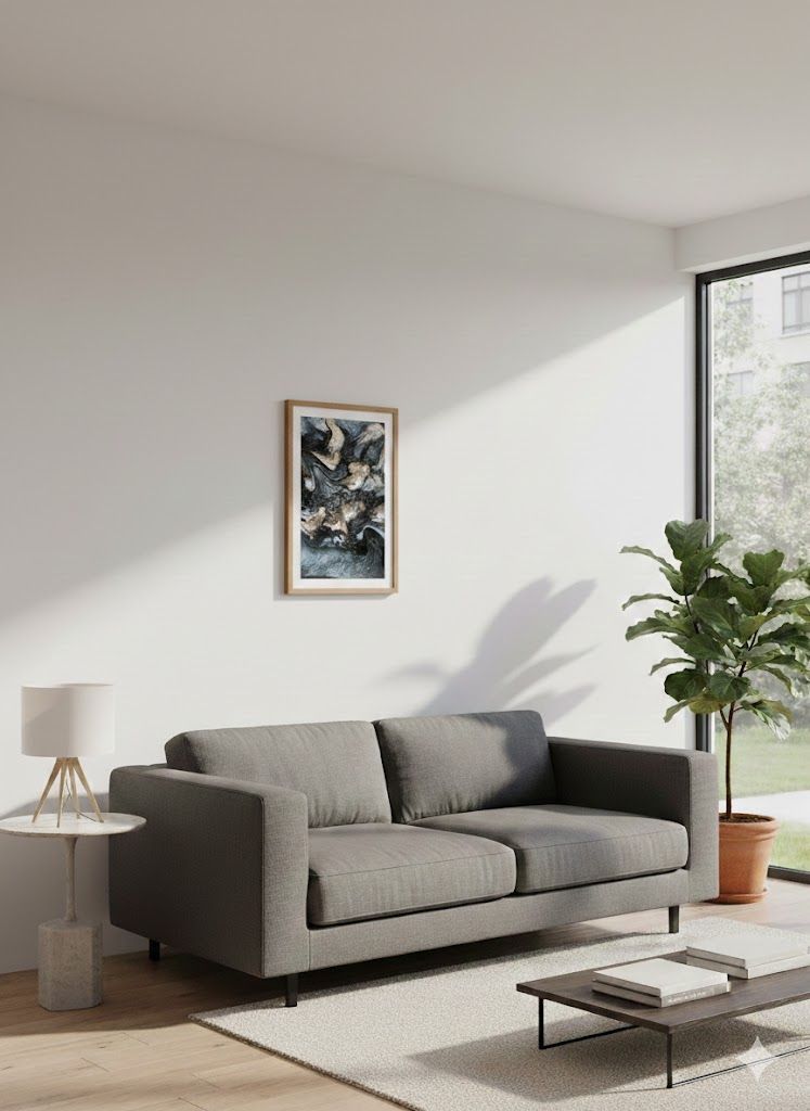 Dunlin picture on the wall. By Mie Fielding