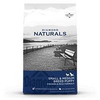 Diamond naturals small & medium breed puppy chicken & rice formula dog food