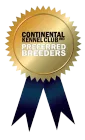 A gold continental kennel club inc preferred breeders ribbon