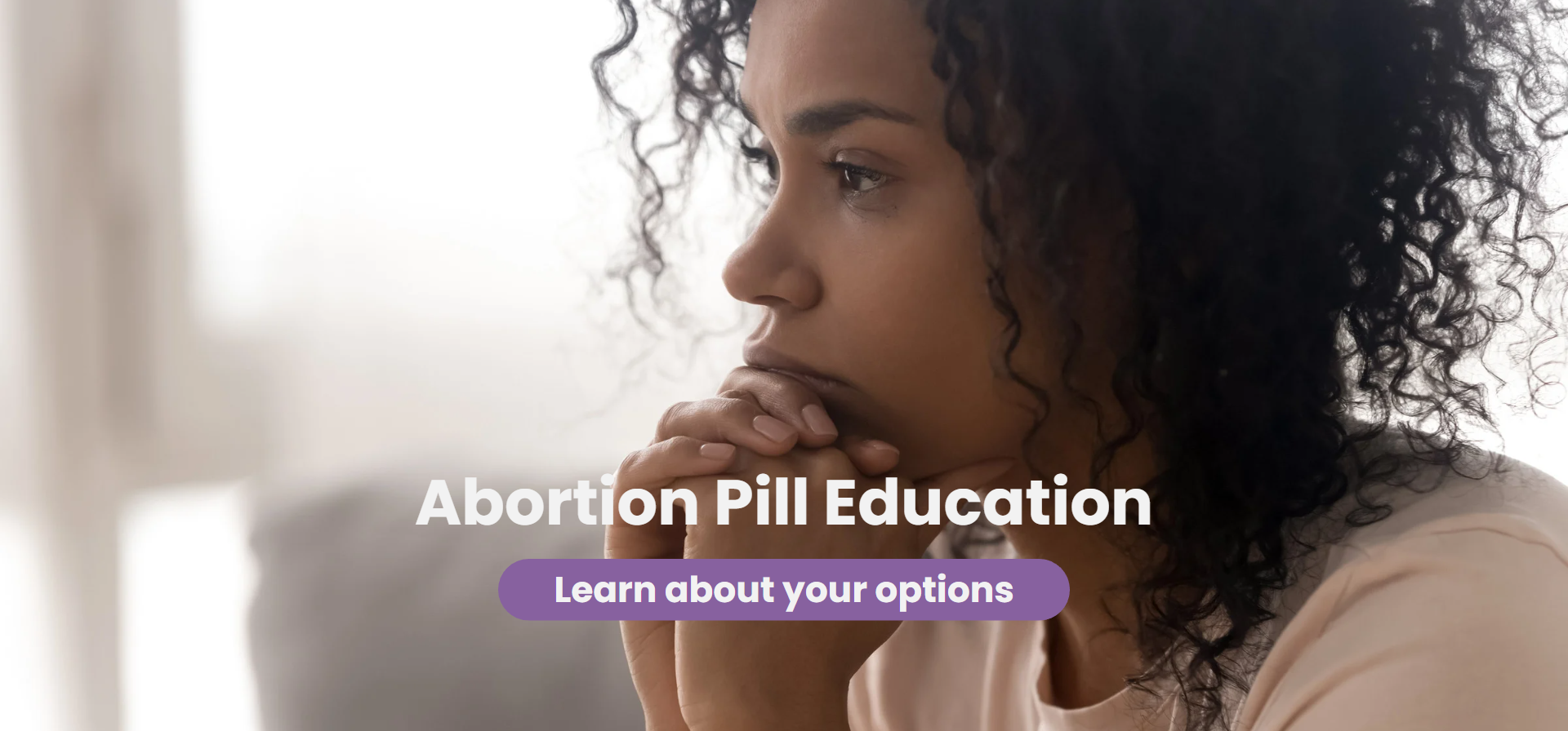 Open Arms Pregnancy Clinic abortion pill banner