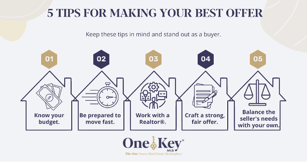 5 tips for making your best offer infographic