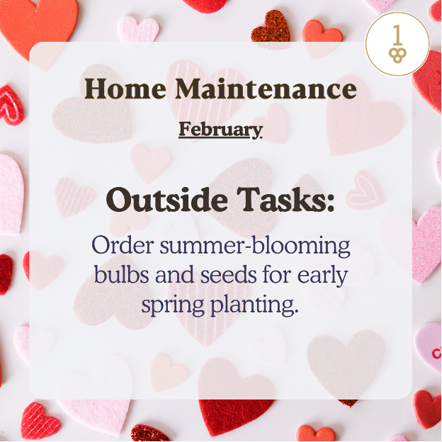 a calendar for home maintenance for february