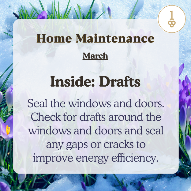 a picture of purple flowers and the words home maintenance inside drafts