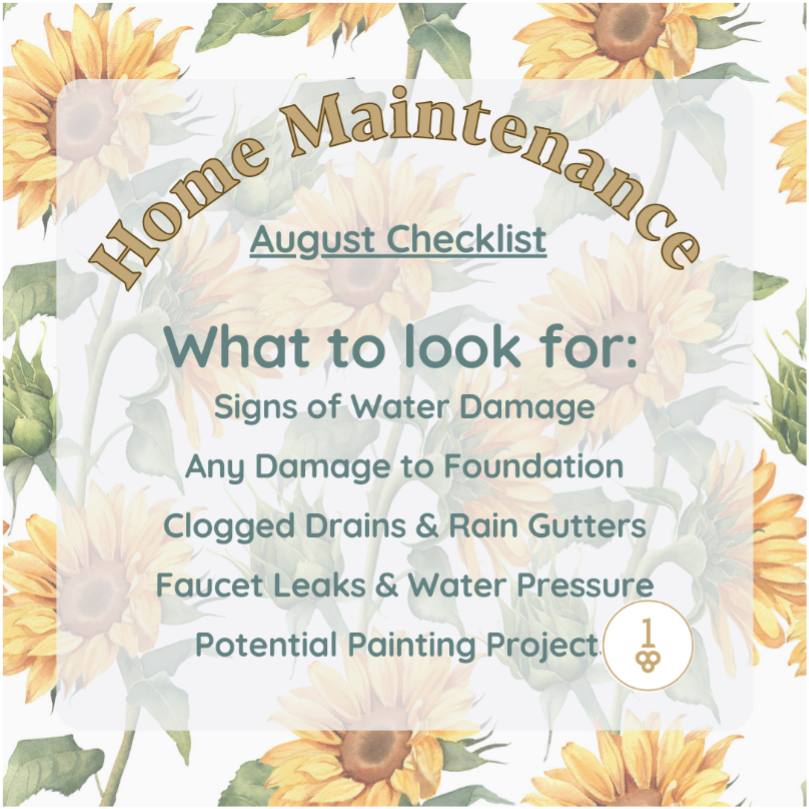 home maintenance August checklist 3