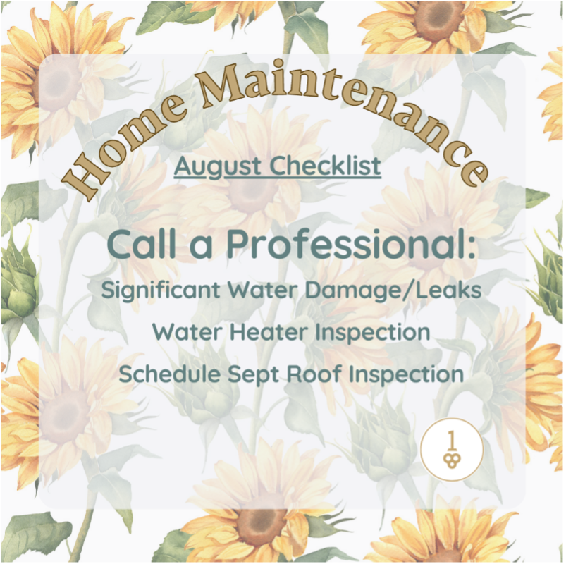 home maintenance August checklist 4