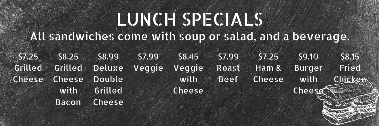 Lunch specials menu