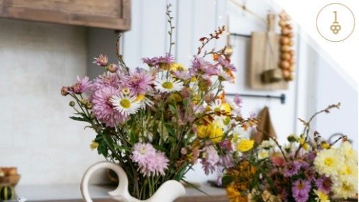 Vase with autumn flowers