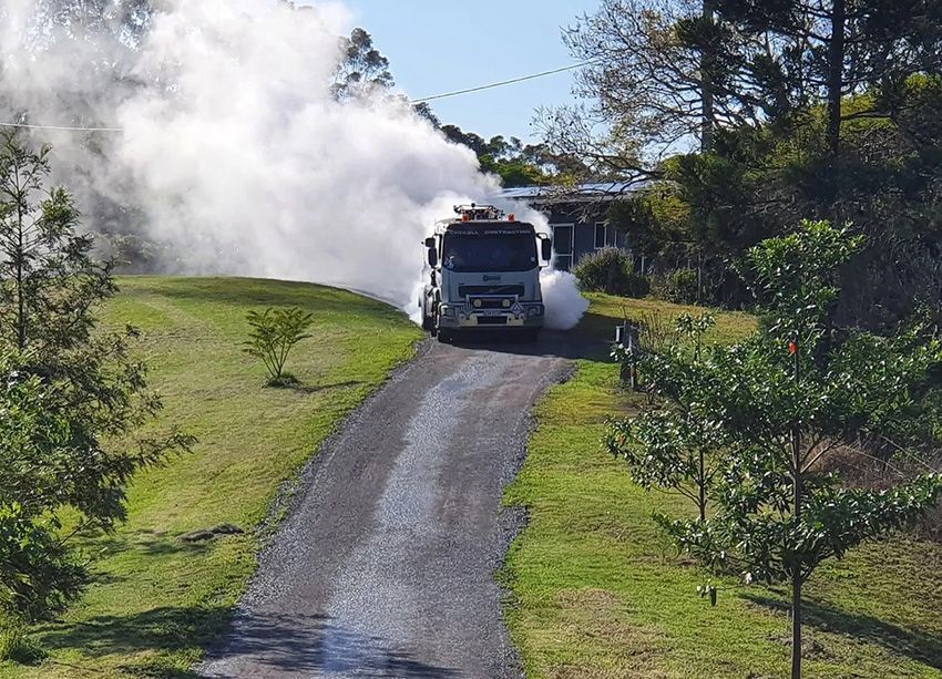 A Truck is Dumping Gravel on a Road — Cuzkell Pty. Ltd in Chinchilla, QLD