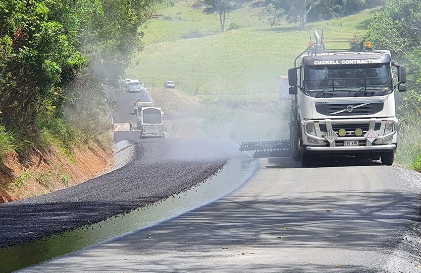 A Truck is Dumping Gravel on a Road — Cuzkell Pty. Ltd in Nambour, QLD