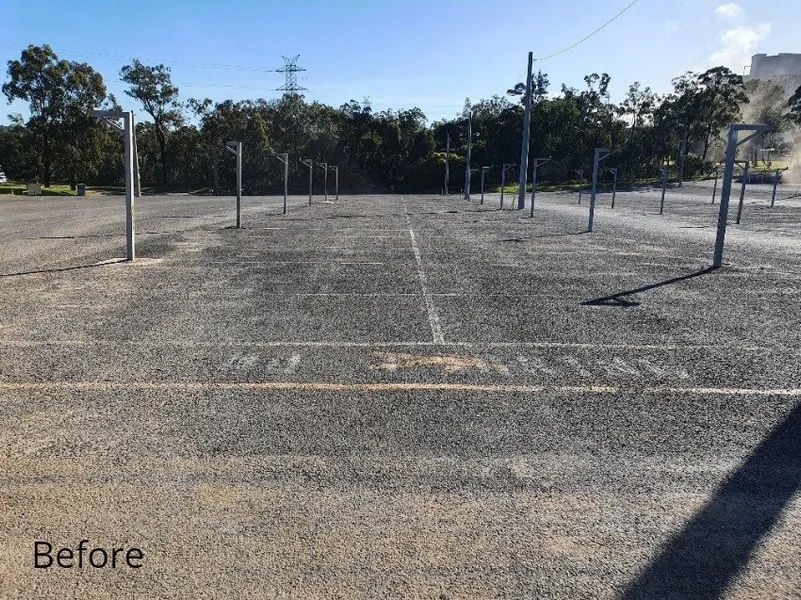 A Before Photo of a Parking Lot — Cuzkell Pty. Ltd in Cooroy, QLD