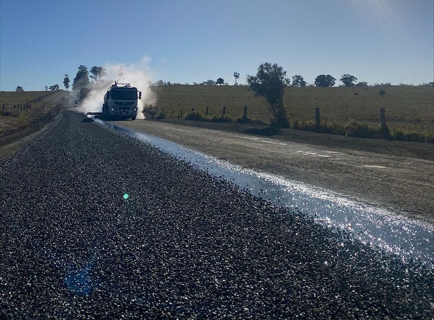 A Truck is Working on a Gravel Road — Cuzkell Pty. Ltd in Gympie, QLD