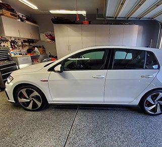 White Glossy Car