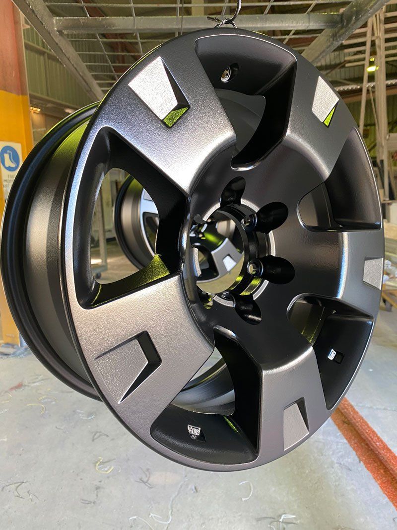 Matte Black Rim Wheels Painted — Projects in Toormina, NSW