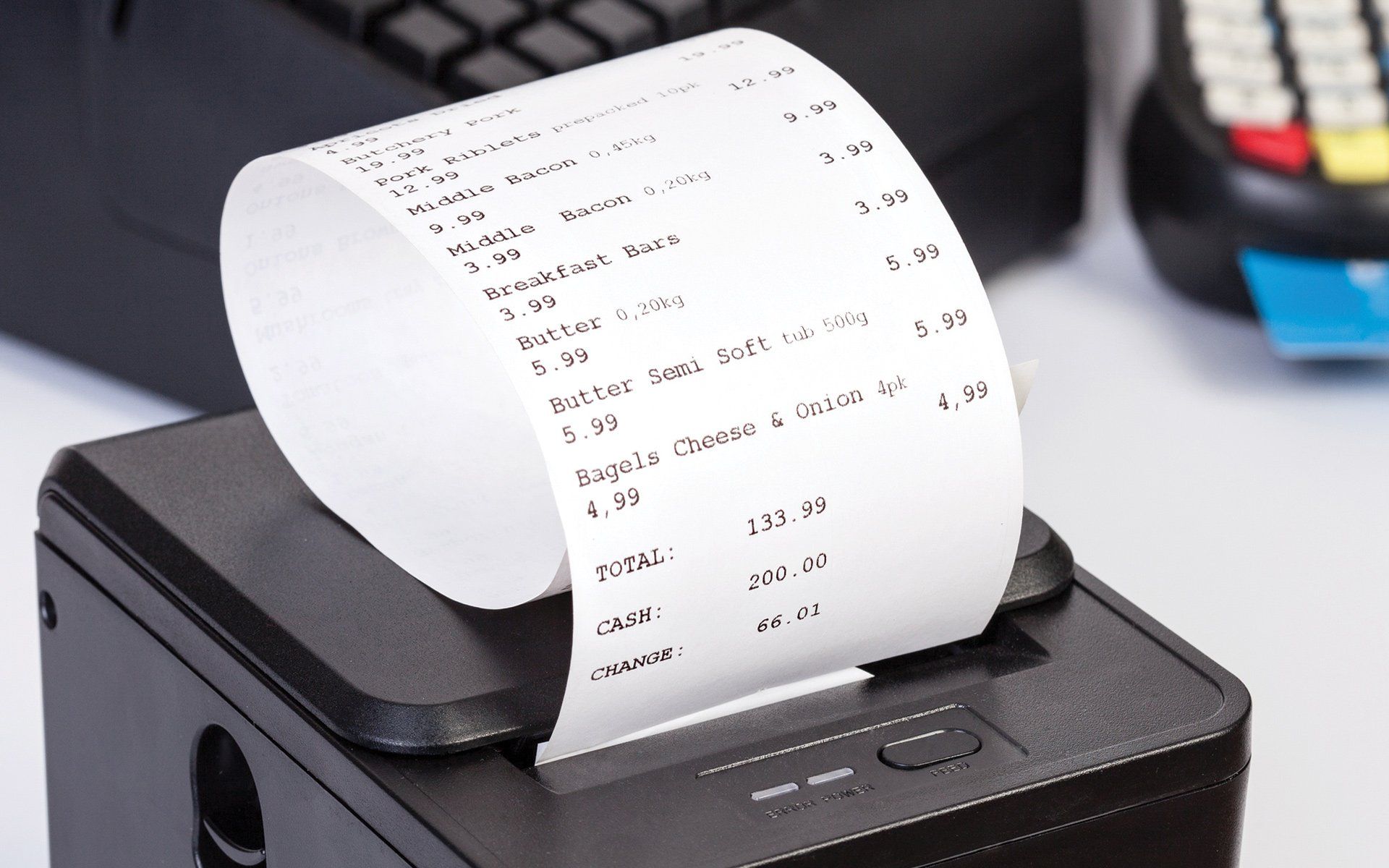 Receipt Printer with Paper Shopping Bill — Easthampton, MA — Forbes Snyder Advanced Business Solutions